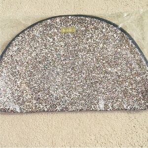 Tarte Half Moon Glitter Cosmetic Makeup Bag